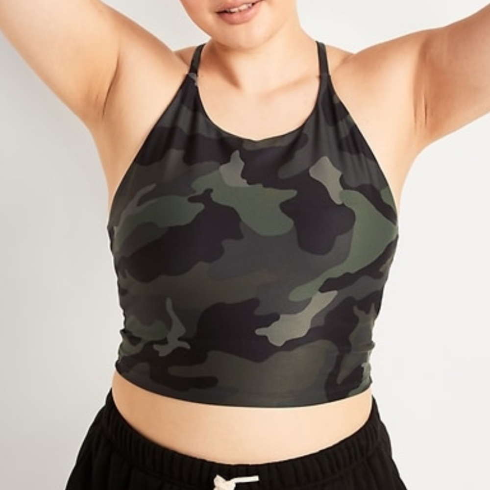 Old Navy Camo Longline Sports Bra